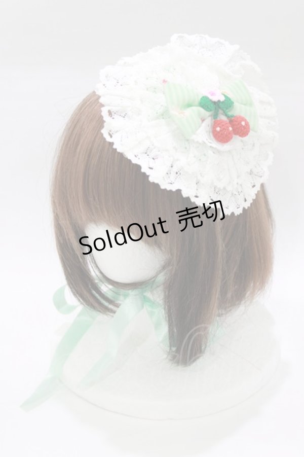 画像1: metamorphose / sweet cherryレースヘッドドレス  ミント H-26-01-22-1057-ME-AC-NS-ZH (1)