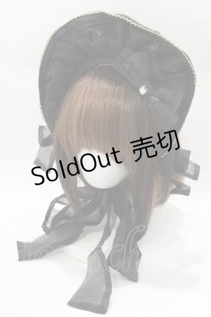 画像: metamorphose / 魔女の森ハーフボンネット  ブラック H-26-01-22-1058-ME-ZA-NS-ZH