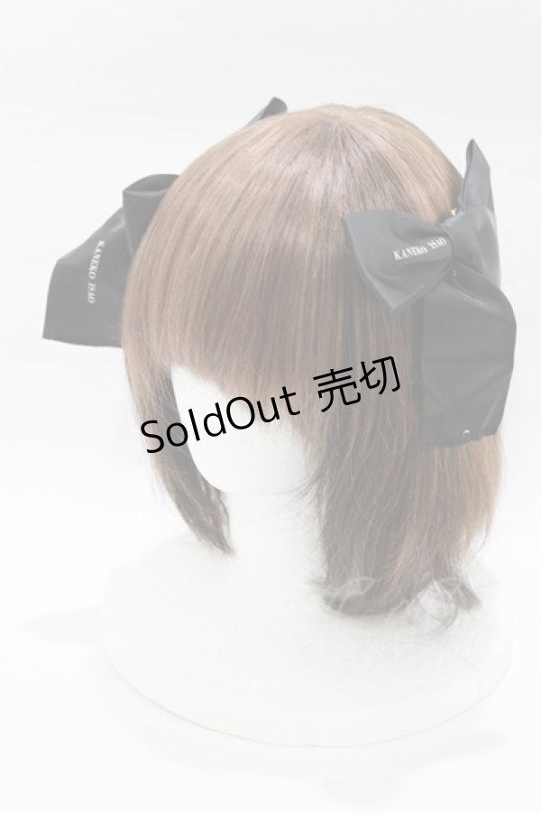 画像1: KANEKO ISAO / リボンバレッタ  ブラック H-26-01-22-1060-EL-AC-NS-ZH (1)