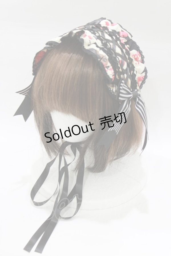 画像1: metamorphose / Wonder Card Alice あみあげヘッドドレス  ブラック H-26-01-22-1061-ME-AC-NS-ZH (1)