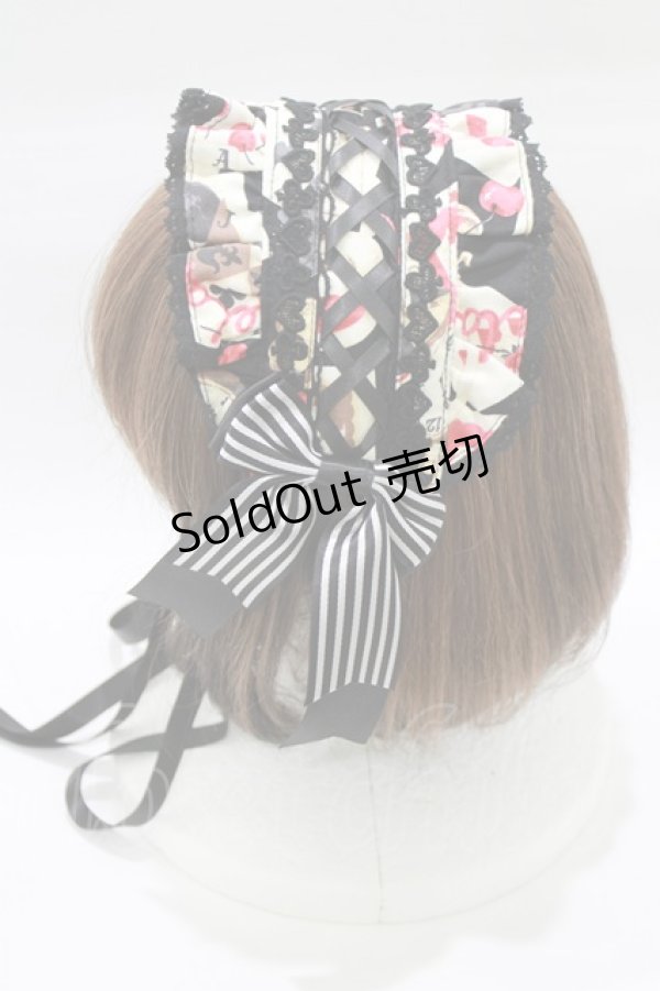 画像2: metamorphose / Wonder Card Alice あみあげヘッドドレス  ブラック H-26-01-22-1061-ME-AC-NS-ZH (2)