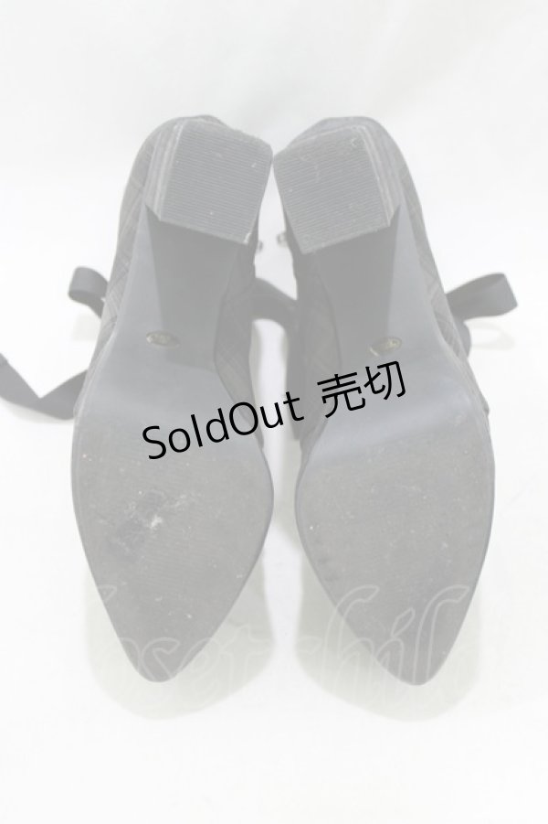 画像4: EATME / レースアップショートブーツ L/24.5cm チェック H-26-01-22-1071-LO-SH-NS-ZH (4)