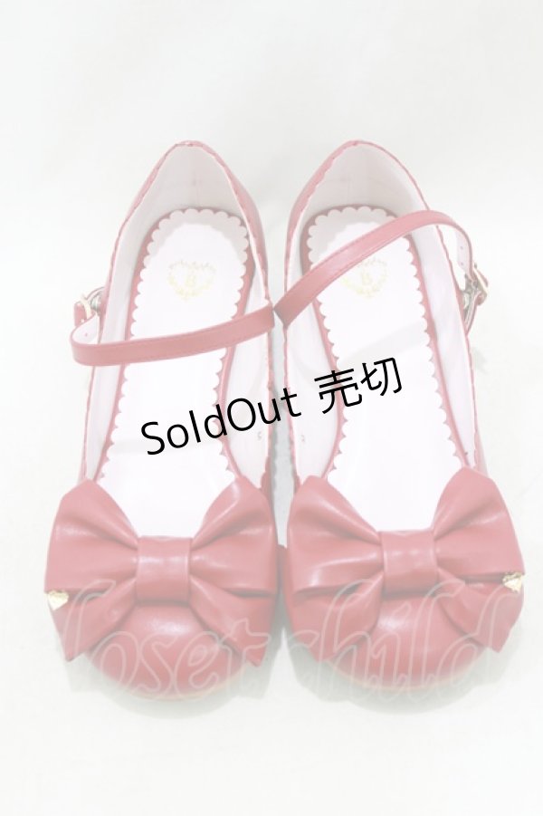 画像1: BABY,THE STARS SHINE BRIGHT / リルリボンシューズ S/約22.0〜22.5cm エンジ H-26-01-22-1073-BA-SH-NS-ZH (1)