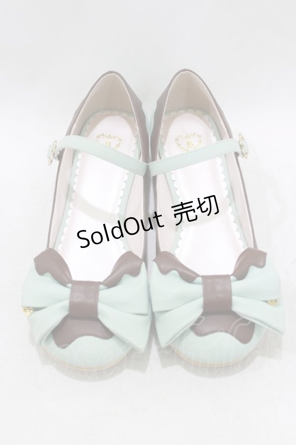 画像1: BABY,THE STARS SHINE BRIGHT / とろけるチョコシューズ S/約22〜22.5 cm ミント/ブラウン H-26-01-22-1074-BA-SH-NS-ZH (1)