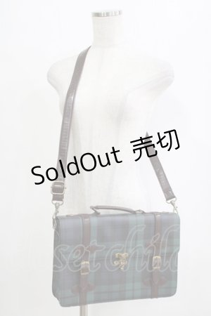 画像: Fi.n.t / トランク風ミニサッチェルバッグ  GREEN H-26-01-22-1077-CA-BG-NS-ZH