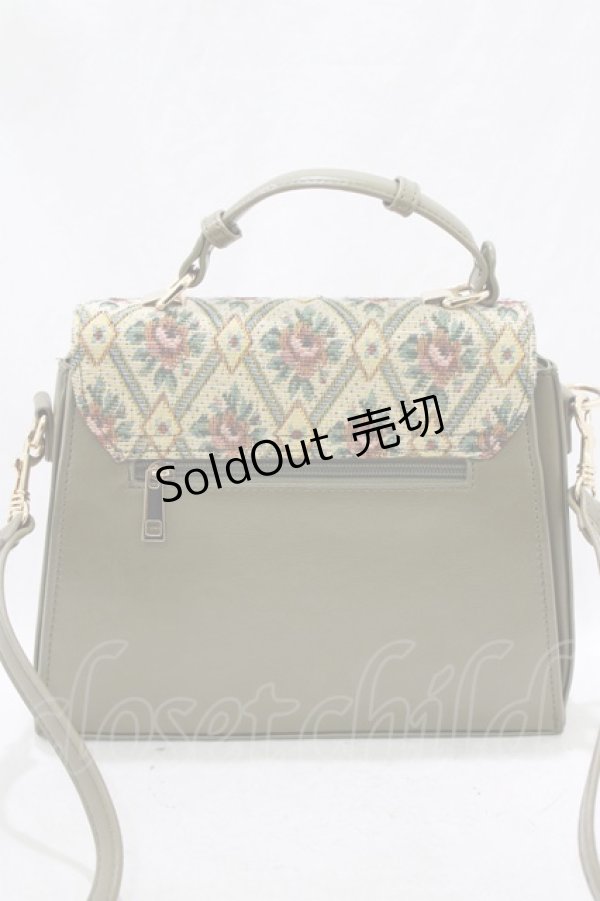 画像2: an another angelus / ゴブランフラップハンドバッグ  GREEN H-26-01-22-1078-CA-BG-NS-ZH (2)