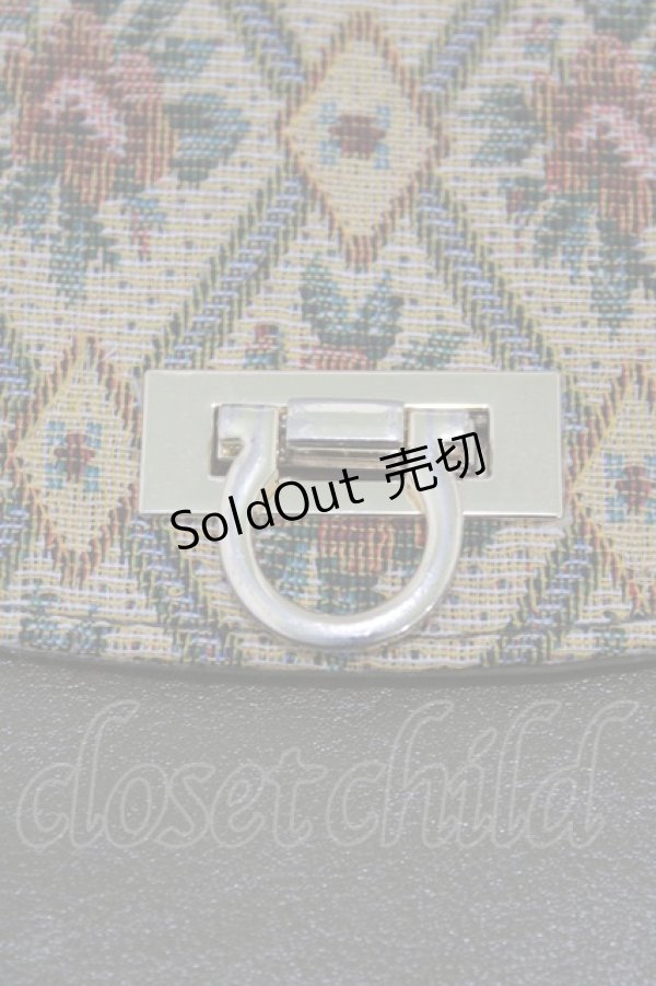 画像4: an another angelus / ゴブランフラップハンドバッグ  GREEN H-26-01-22-1078-CA-BG-NS-ZH (4)