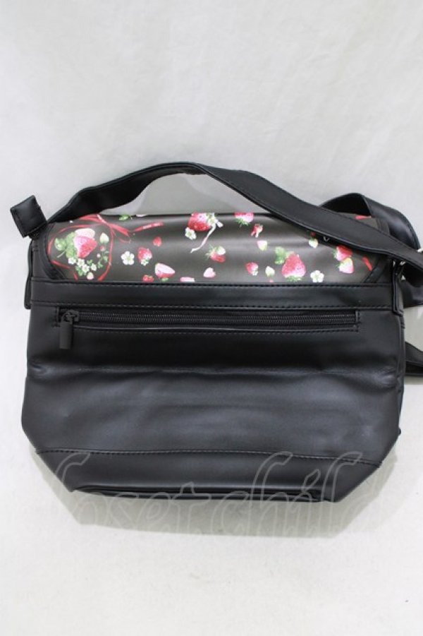 画像2: PINK HOUSE / メリーストロベリー柄ショルダーバッグ  ブラック H-26-01-22-1079-LO-BG-NS-ZH (2)