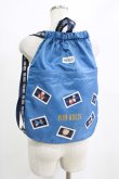 画像1: PINK HOUSE / ロゴテープ使い巾着リュック  ブルー H-26-01-22-1080-LO-BG-NS-ZH (1)