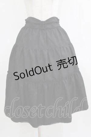 画像: axes femme POETIQUE / ベルトデザインティアードスカート M ブラック H-26-01-22-1007-AX-SK-NS-ZH