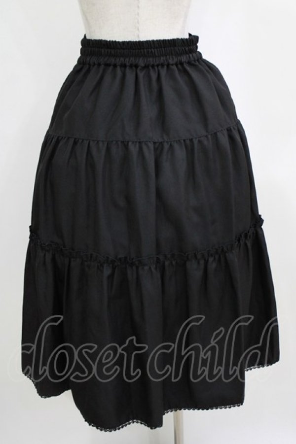 画像3: axes femme POETIQUE / ベルトデザインティアードスカート M ブラック H-26-01-22-1007-AX-SK-NS-ZH (3)