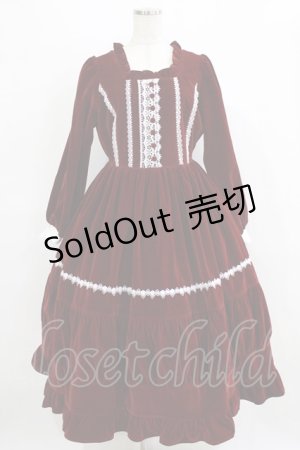 画像: Chalmiere / ウィンターワンピース M ワイン H-26-01-22-1008-PU-OP-NS-ZH