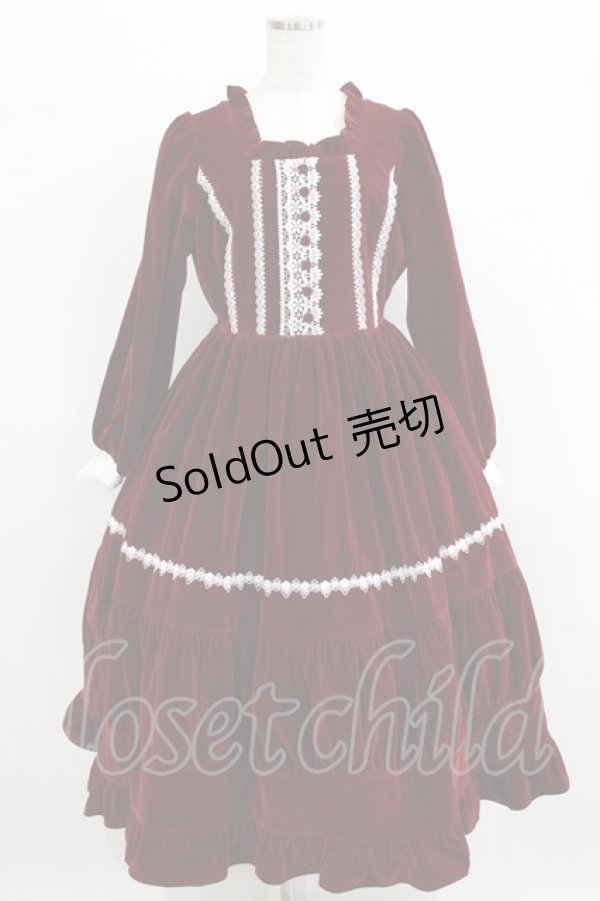 画像1: Chalmiere / ウィンターワンピース M ワイン H-26-01-22-1008-PU-OP-NS-ZH (1)