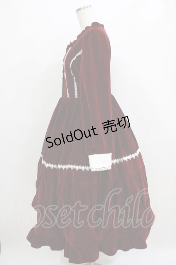 画像2: Chalmiere / ウィンターワンピース M ワイン H-26-01-22-1008-PU-OP-NS-ZH (2)