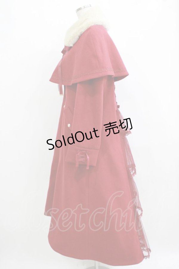 画像2: axes femme / ケープセットバッスルコート L ワイン H-26-01-22-1009-AX-CO-NS-ZH (2)