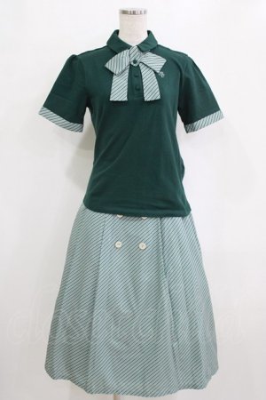 画像: Fi.n.t / キャンディーストライプタイポロシャツ Free GREEN H-26-01-22-1012-CA-BL-NS-ZH