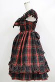 画像2: BABY,THE STARS SHINE BRIGHT / タータンチェックミニ袖ジャンパースカート&カチューシャセット Free ブラック H-26-01-22-1016-BA-OP-NS-ZH (2)