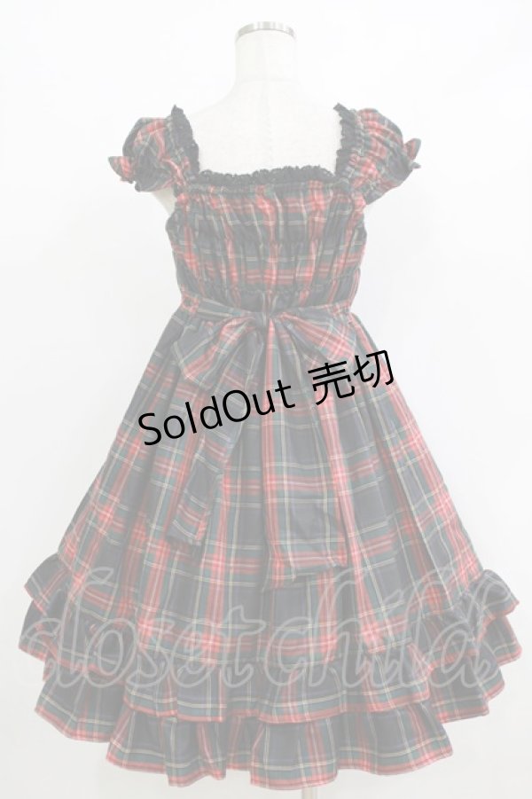 画像3: BABY,THE STARS SHINE BRIGHT / タータンチェックミニ袖ジャンパースカート&カチューシャセット Free ブラック H-26-01-22-1016-BA-OP-NS-ZH (3)