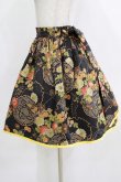 画像2: metamorphose / 和柄フリルリボンスカート Free ブラック H-26-01-22-1018-ME-SK-NS-ZH (2)