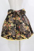 画像3: metamorphose / 和柄フリルリボンスカート Free ブラック H-26-01-22-1018-ME-SK-NS-ZH (3)