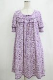 画像1: INGEBORG / 花柄ワンピース 11号 パープル H-26-01-22-1020-LO-OP-NS-ZH (1)