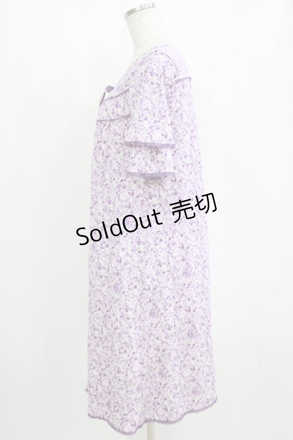 画像2: INGEBORG / 花柄ワンピース 11号 パープル H-26-01-22-1020-LO-OP-NS-ZH (2)