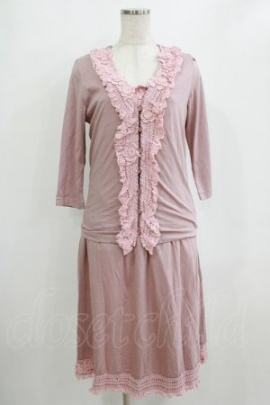 画像: INGEBORG / カットワンピース+カーディガン 11号 ピンク H-26-01-22-1021-LO-OP-NS-ZH