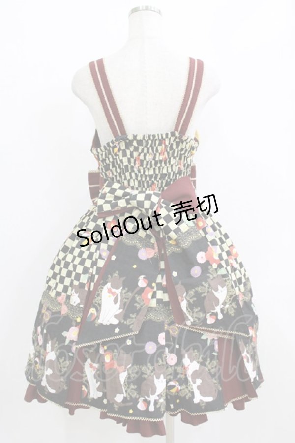 画像3: metamorphose / まどろみの浪漫タックジャンパースカート Free ブラック H-26-01-22-1002-ME-OP-NS-ZH (3)