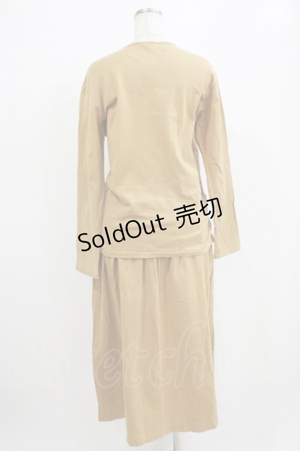 画像3: KANEKO ISAO / カットソー+カットスカート Free マスタード H-26-01-22-1022-EL-OP-NS-ZH (3)