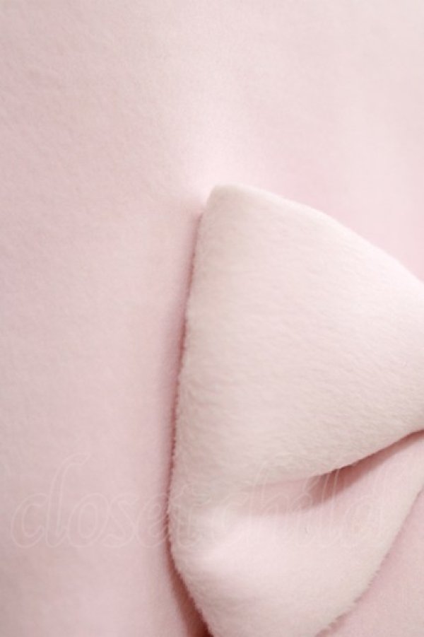 画像4: DearMyLove / ファーポンポンハートビジューリボンケープコート M~L ピンク H-26-01-23-027-EL-JA-NS-ZH (4)