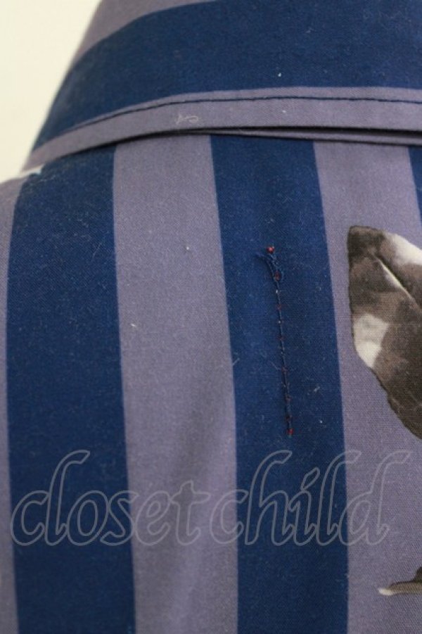 画像5: Jamie エーエヌケー / ストライプローズアイBIGシャツ M ブルー H-26-01-23-030-LO-BL-NS-ZH (5)