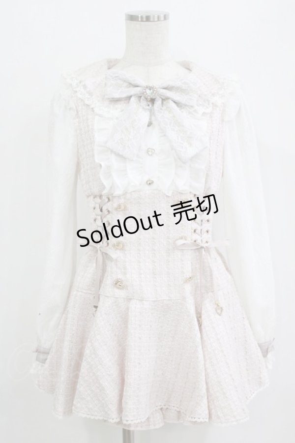 画像1: LIZ LISA / メッセージリボンツイードセットアップ Free ピンク H-26-01-23-032-LO-OP-NS-ZH (1)