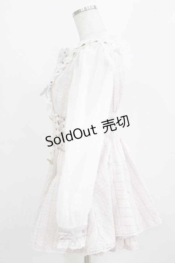 画像2: LIZ LISA / メッセージリボンツイードセットアップ Free ピンク H-26-01-23-032-LO-OP-NS-ZH (2)