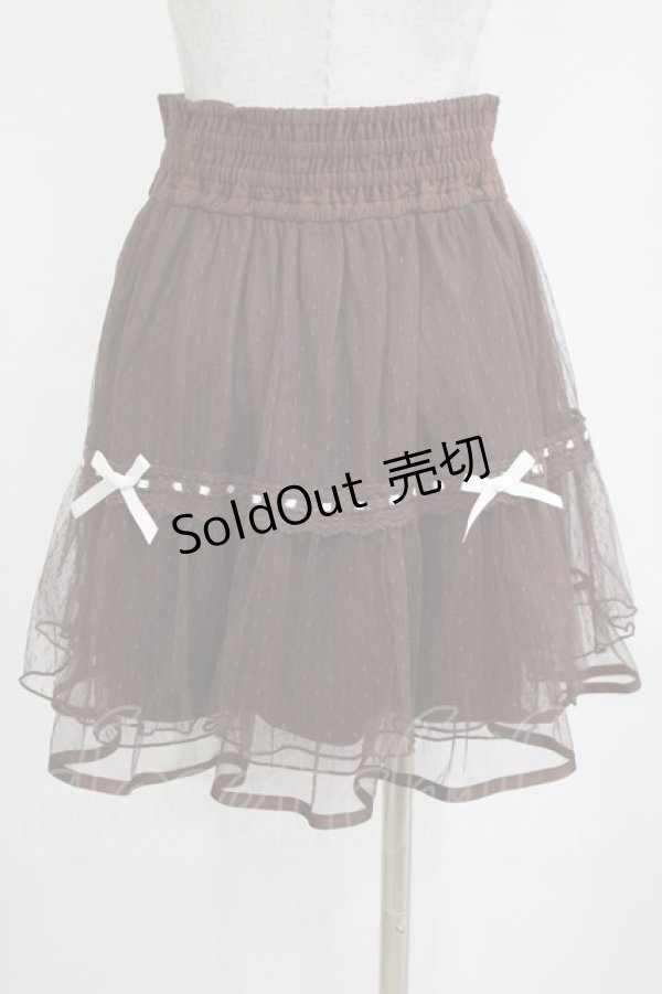 画像3: LIZ LISA / リボンドットチュールスカパン Free ブラウン H-26-01-23-033-LO-SK-NS-ZH (3)