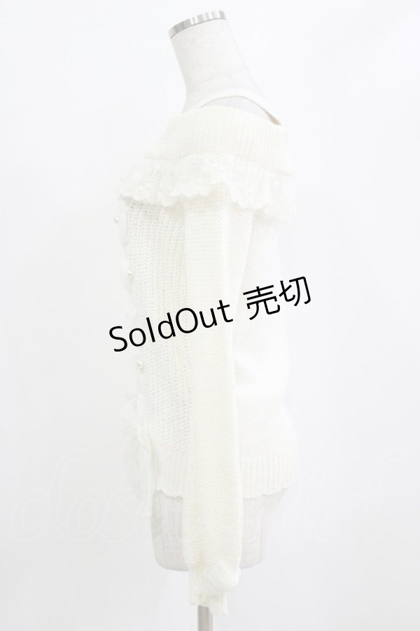 画像2: LIZ LISA / リボン通しオフショルニットトップス Free オフ H-26-01-23-037-LO-TO-NS-ZH (2)