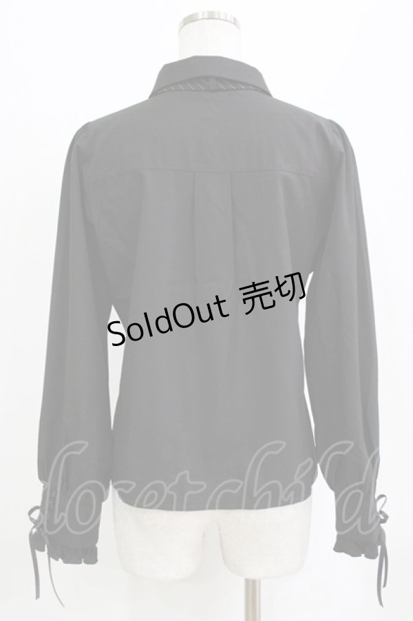 画像3: axes femme POETIQUE / ２ＷＡＹストライプタイ付ブラウス M ブラック H-26-01-23-038-AX-BL-KB-ZH (3)