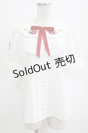 画像: Amavel / お花畑のマトリョーシカブラウス Free オフ/レッド H-26-01-23-039-CA-BL-NS-ZH