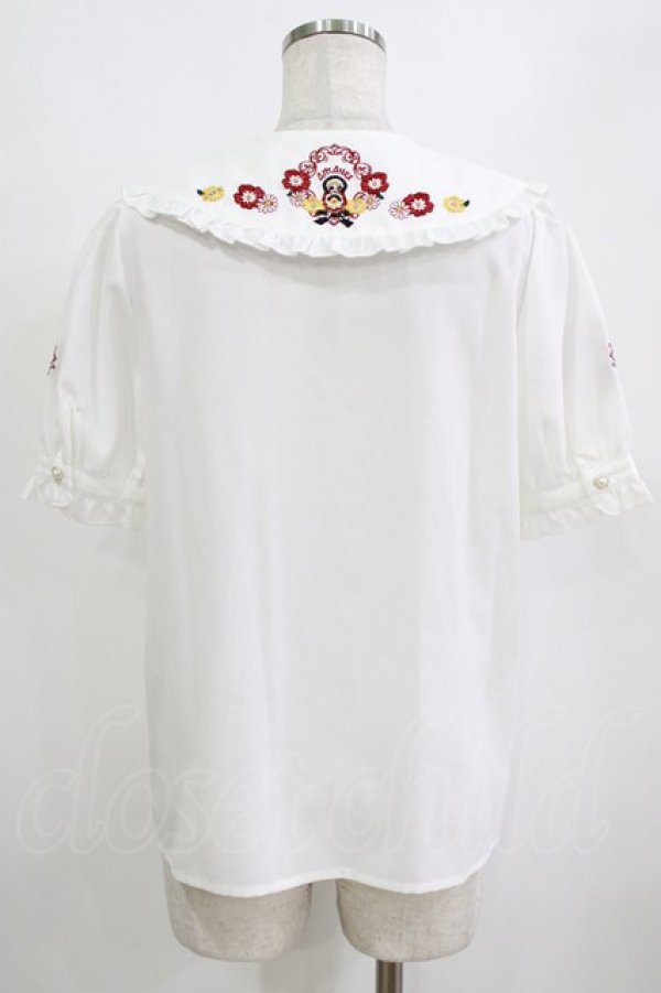 画像3: Amavel / お花畑のマトリョーシカブラウス Free オフ/レッド H-26-01-23-039-CA-BL-NS-ZH (3)