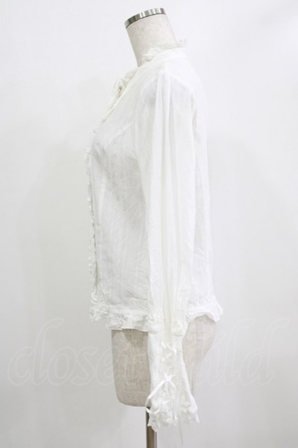 画像2: Vilia（海外ロリータブランド） / フリルブラウス XXL オフ H-26-01-23-040-PU-BL-NS-ZH (2)