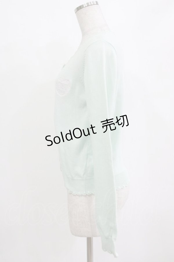 画像2: BABY,THE STARS SHINE BRIGHT / ハートレースカーディガン Free サックス/ピンク H-26-01-23-042-BA-TO-NS-ZH (2)