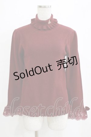 画像: m petit by misako / TT*MSKTNソデレース LL ボルドー H-26-01-23-047-LO-TO-NS-ZH