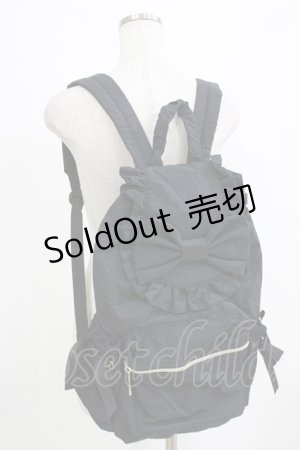 画像: m petit by misako / TT AM リボンフラップ リュックサック  ブラック H-26-01-23-052-LO-BG-NS-ZH