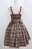画像3: metamorphose / チェック柄編み上げジャンパースカート サイズ1 ベージュ H-26-01-23-005-ME-OP-NS-ZH (3)