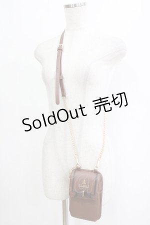 画像: m petit by misako / NINA′Sスマホショルダーバッグ  ブラウン H-26-01-23-053-LO-BG-NS-ZH