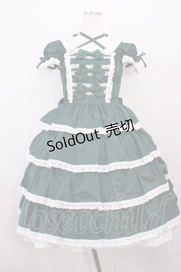 画像1: BABY,THE STARS SHINE BRIGHT / リボンミルキーシュガージャンパースカート Free グリーン H-26-01-23-1001-BA-OP-NS-ZH (1)