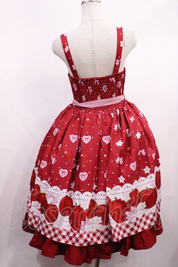 画像3: Chalmiere / スウィーティアップルジャンパースカート M レッド H-26-01-23-1003-LO-OP-NS-ZH (3)