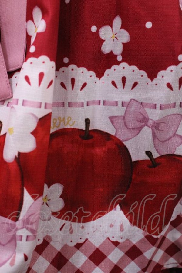 画像4: Chalmiere / スウィーティアップルジャンパースカート M レッド H-26-01-23-1003-LO-OP-NS-ZH (4)