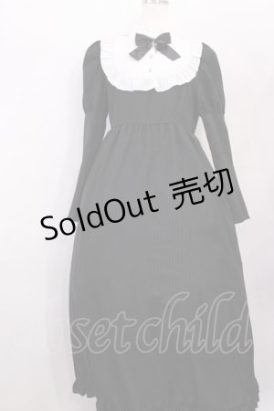 画像: majoretty / ストライプロングワンピース L ブラック H-26-01-23-1010-LO-OP-NS-ZH