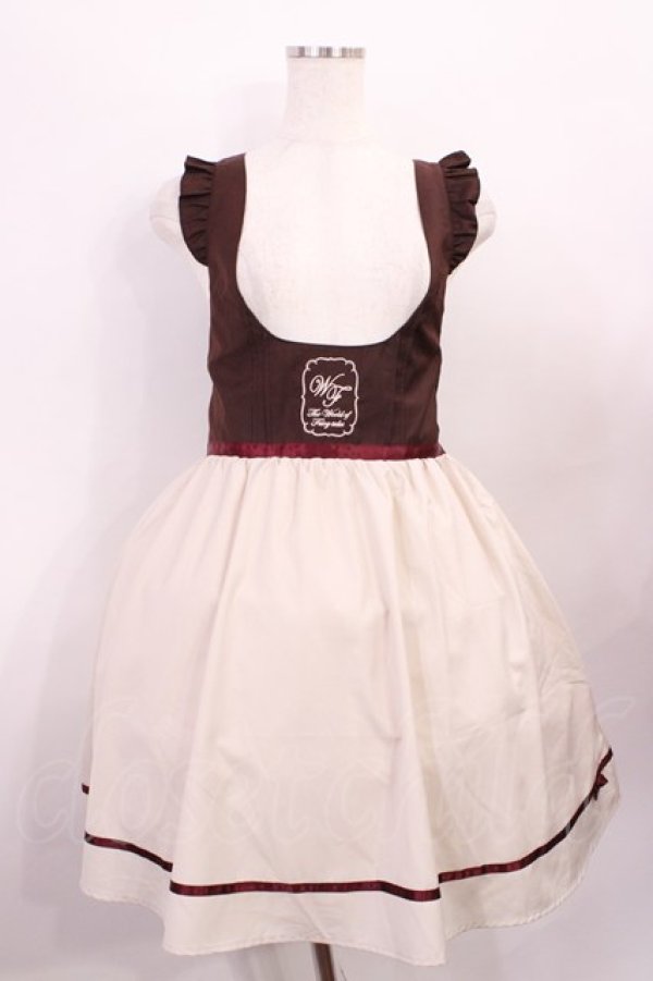 画像1: Amavel / 肩フリルジャンパースカート Free ブラウン H-26-01-23-1014-CA-OP-NS-ZH (1)