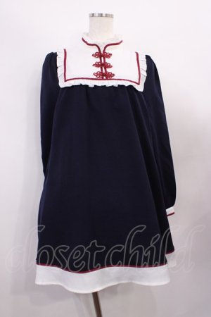 画像: Amavel / チャイナワンピース Free ネイビー H-26-01-23-1018-CA-OP-NS-ZH